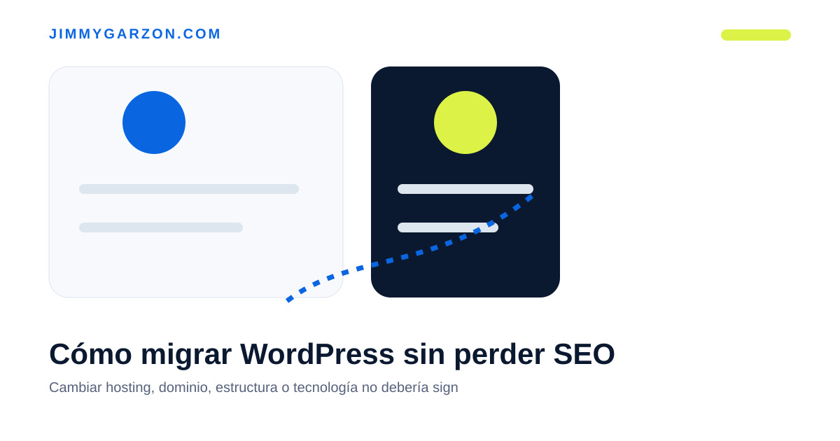 Cómo migrar WordPress sin perder SEO ni tráfico orgánico — JimmyGarzon.com